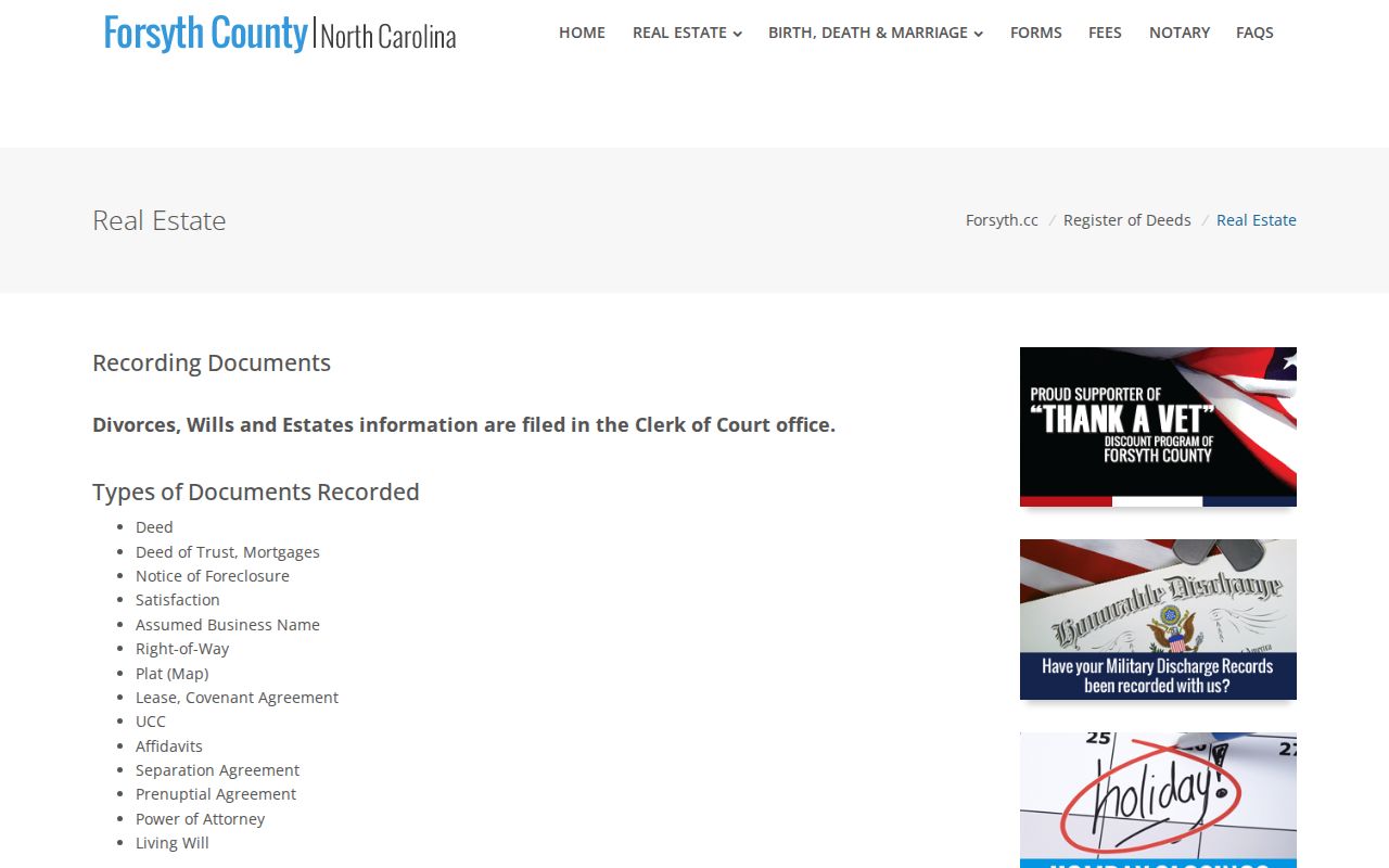Kernersville previous residents Forsyth real estate records information